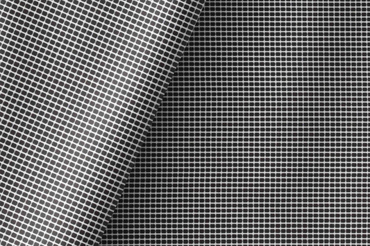 Black & White Micro-Check Giza Cotton Shirting Fabric