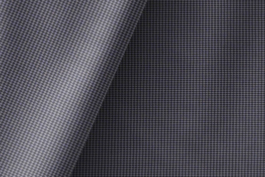 Tessitura Monti India 100% Superfine Giza Cotton – Charcoal Blue Dobby Micro Dots
