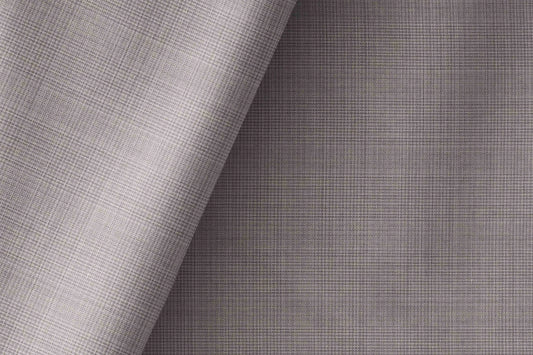 Super 90’s Extrafine Merino Wool Blended Suiting by Adlantino England — Silver Grey Lining Micro Structure Poly Wool for Modern Men’s Jodhpuris, Koti, Jackets, Suits & Pants