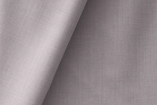 Light Grey Super 90’s Extrafine Merino Poly Wool Suiting Fabric for Modern Menswear
