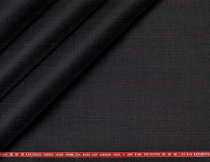 Luxurious Poly Wool Suiting Fabric – 70% 120s Merino Wool & 30% Fine Polyester for Modern Menswear
