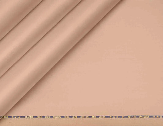 Taupe Mold Stretch High Density Giza Cotton Lycra Lining Fabric for Modern Menswear