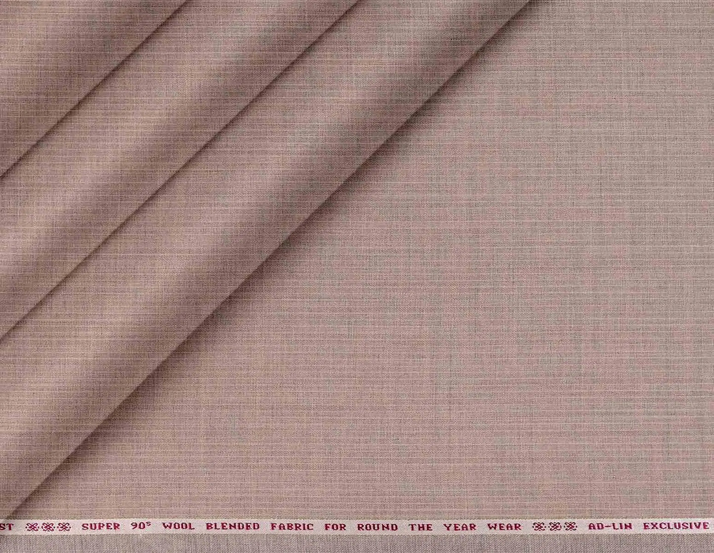"CRIST Super 90’s Wool Blended Taupe Lining Suiting – All-Season Wear"