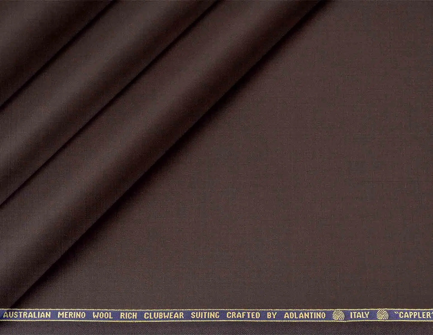 Elegant Espresso Brown Super 130’s Australian Merino Wool Poly Wool Suiting Fabric