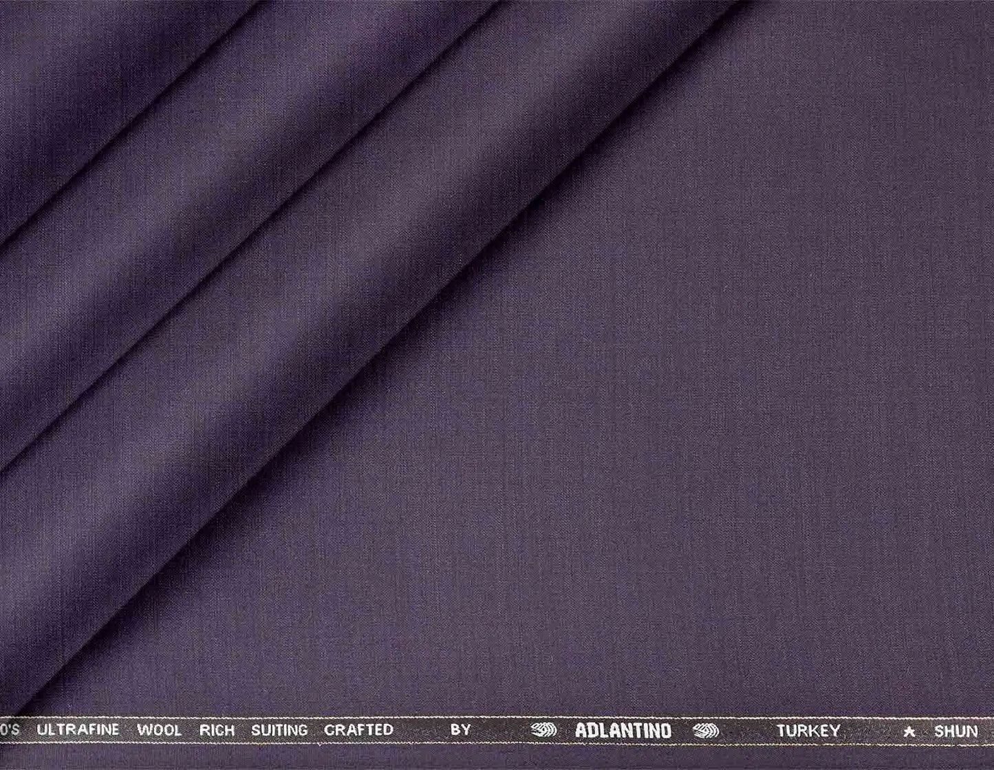 Super 140’s Ultrafine Wool Rich Plain Micro-Structure Suiting – Regal Aubergine Purple Poly-Wool Fabric for Jodhpuri, Koti, Jackets, Suits & Pants