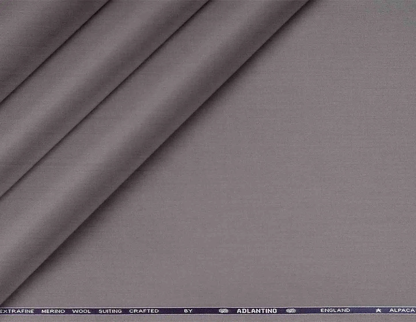 "Alpaca Super 110’s Extrafine Merino Wool Slate Lavender Plain Suiting by Adlantino"