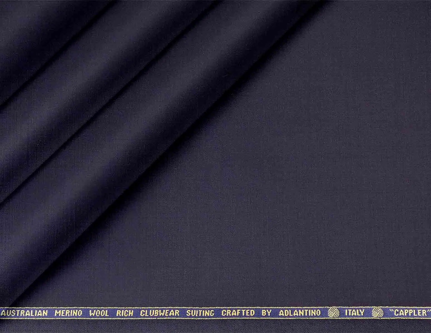 Classic Midnight Blue Super 130’s Australian Merino Wool Poly Wool Suiting Fabric