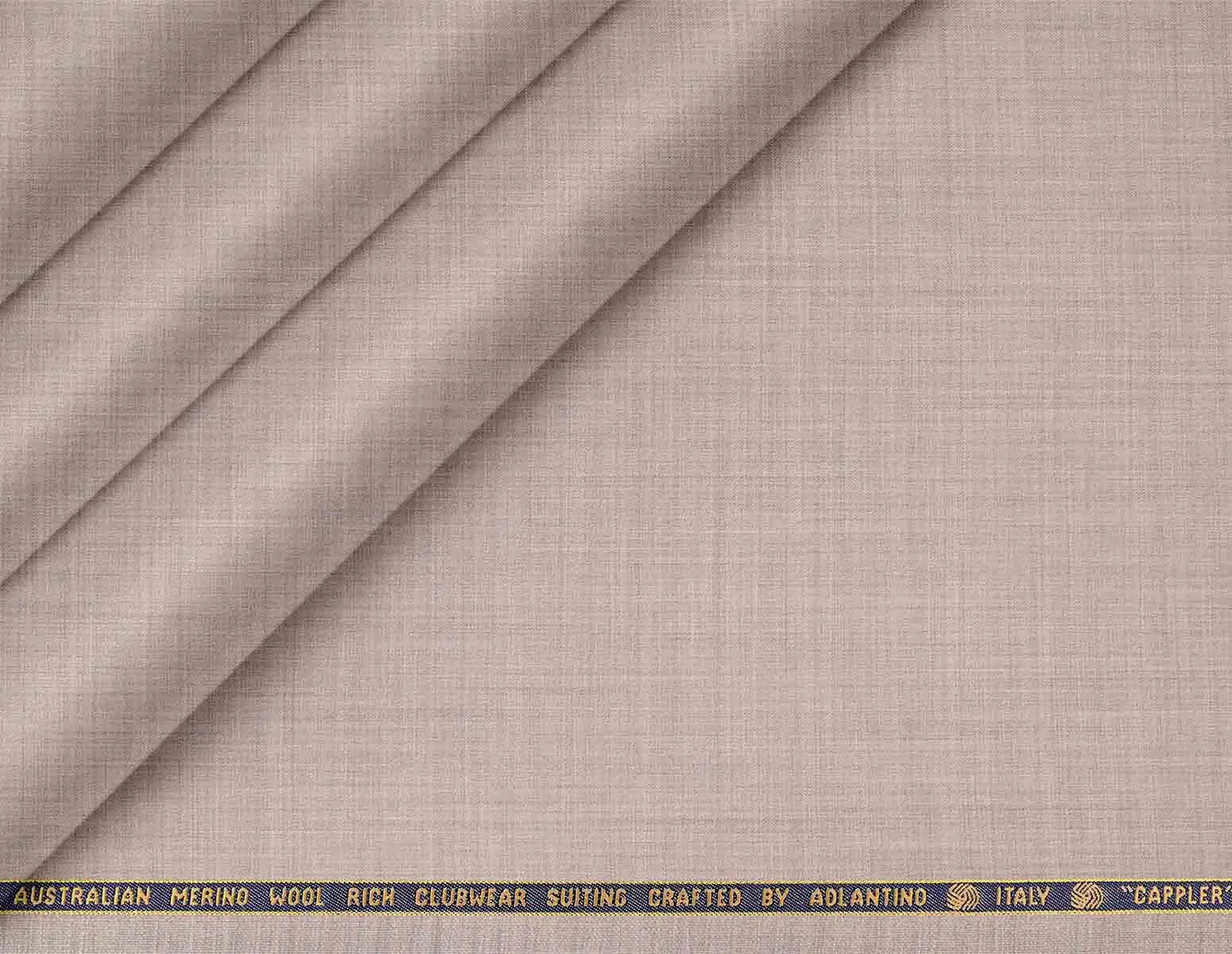 Elegant Beige Super 130’s Australian Merino Wool Rich Poly Wool Suiting Fabric