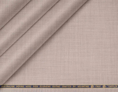 Elegant Beige Super 130’s Australian Merino Wool Rich Poly Wool Suiting Fabric