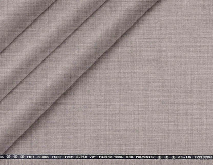 Chic Fine Merino Wool Polyester Blend Micro Plain Suiting