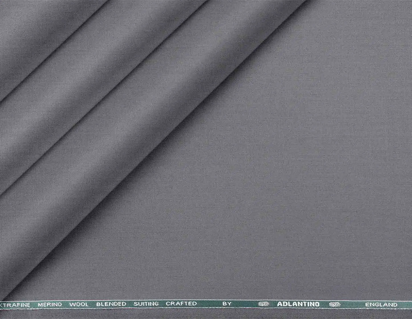 Medium Grey Super 90’s Poly Wool Suiting Fabric by Adlantino for Jodhpuri Suits, Jackets and Trousers.