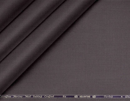 Super 130’s Extrafine Merino Wool Poly-Wool Suiting by Adlantino – Taupe Brown Contemporary Tailoring Fabric for Men.