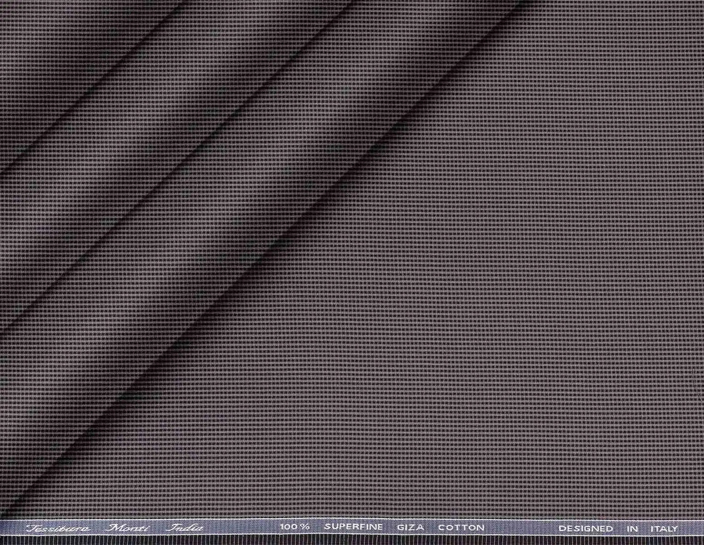 Charcoal Grey Micro Dot Superfine Giza Cotton by Tessitura Monti