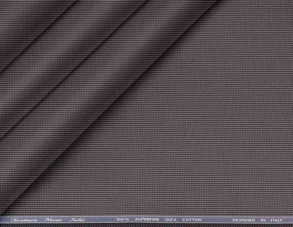 Charcoal Grey Micro Dot Superfine Giza Cotton by Tessitura Monti