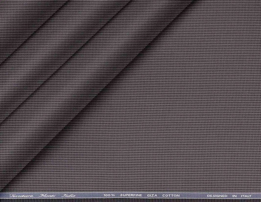 Charcoal Grey Micro Dot Superfine Giza Cotton by Tessitura Monti