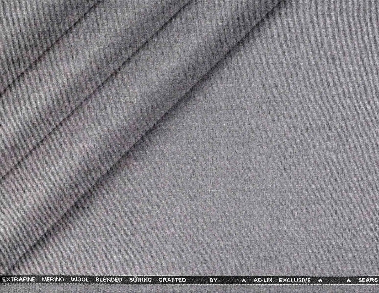 Classic Light Grey Extrafine Merino Poly-Wool Suiting Fabric