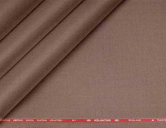 Super 110’s Extrafine Merino Wool Poly-Wool Suiting by Adlantino – Rosewood Brown Contemporary Tailoring Fabric for Men.