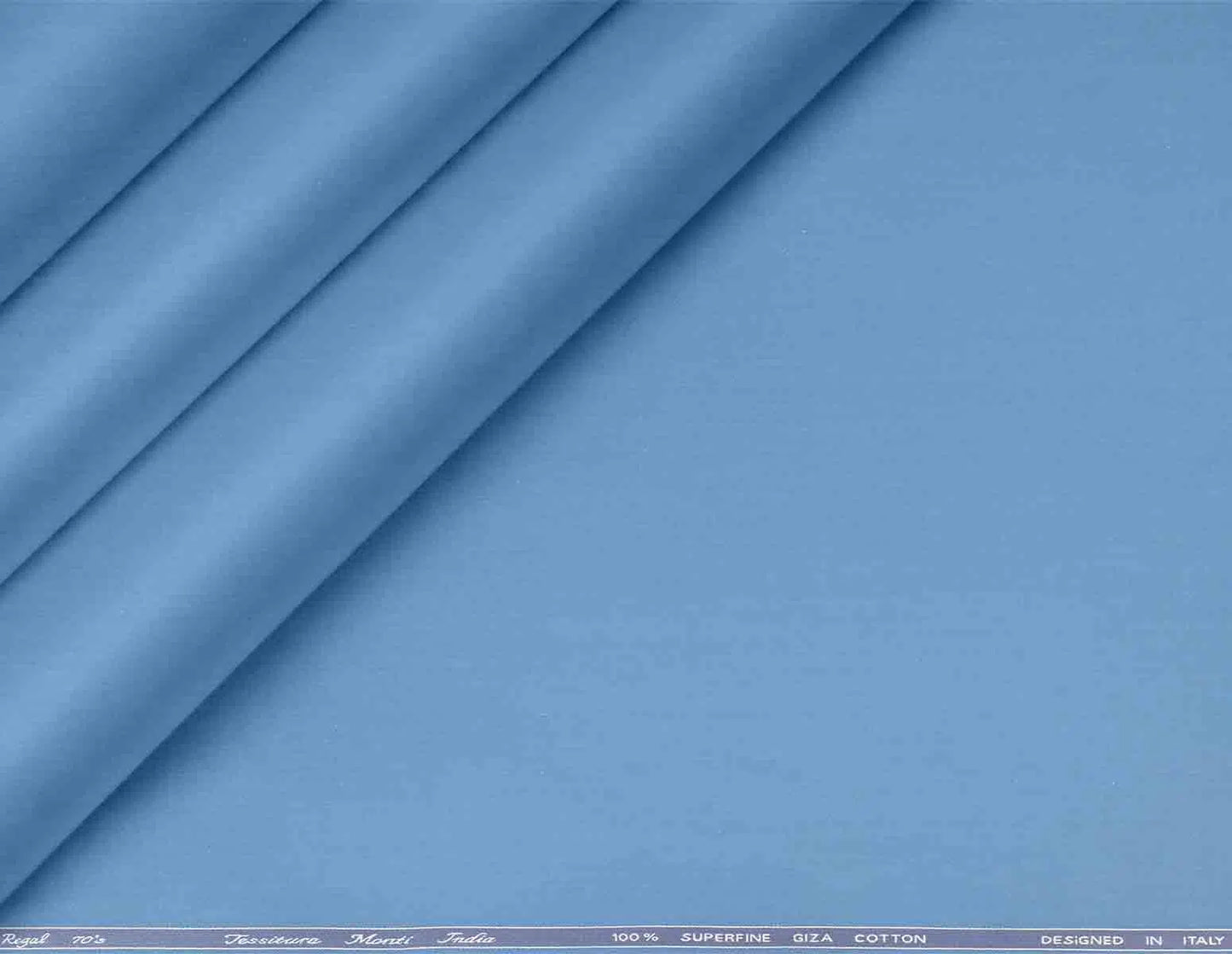 Denim Blue Superfine Giza Cotton Super 70’s Regal by Tessitura Monti