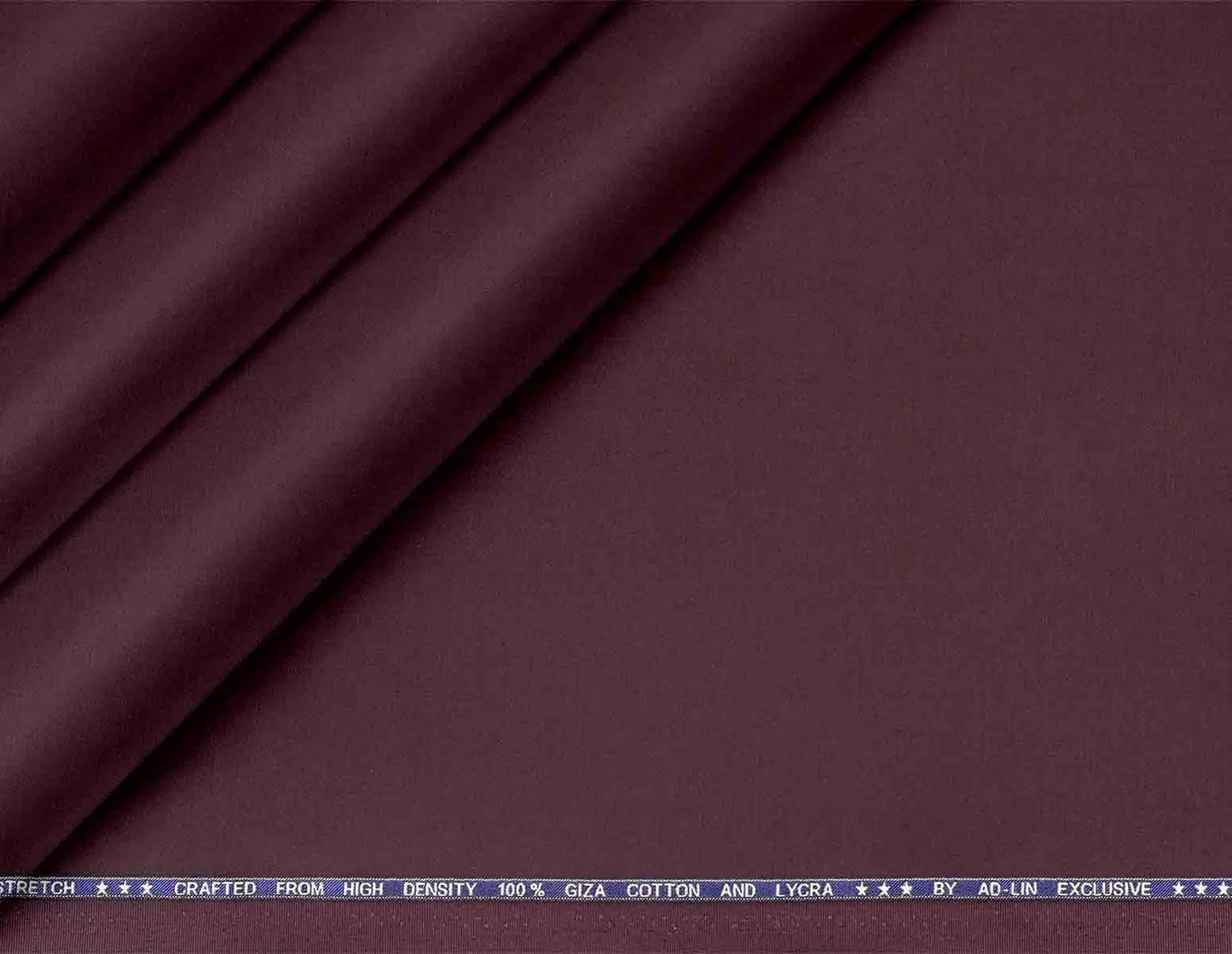 Maroon Mold Stretch High Density Giza Cotton Lycra Lining Fabric for Modern Menswear