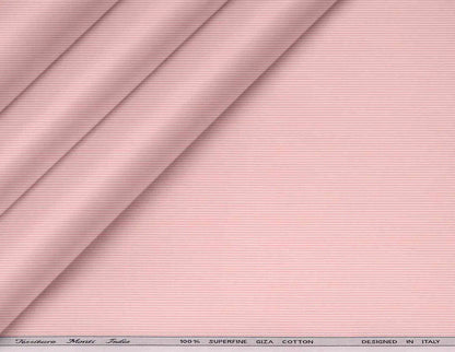 Blush Pink Lining Micro Structure Superfine Giza Cotton by Tessitura Monti