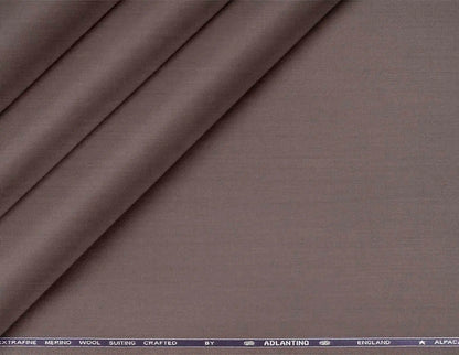 "Alpaca Super 110’s Extrafine Merino Wool Greige Plain Suiting by Adlantino England"