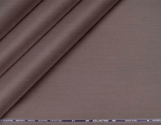 "Alpaca Super 110’s Extrafine Merino Wool Greige Plain Suiting by Adlantino England"