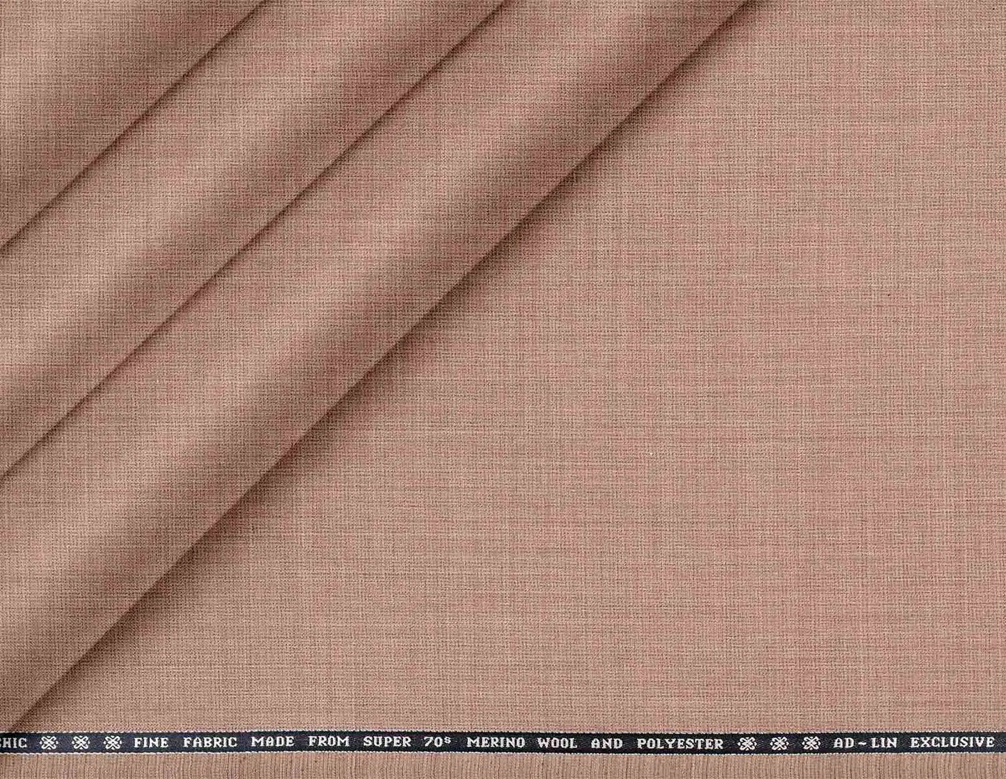 Chic Fine Merino Wool Polyester Blend Micro Plain Suiting