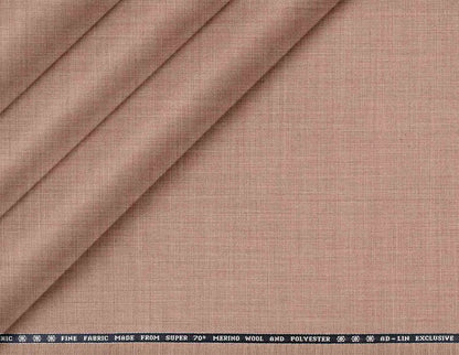 Chic Fine Merino Wool Polyester Blend Micro Plain Suiting