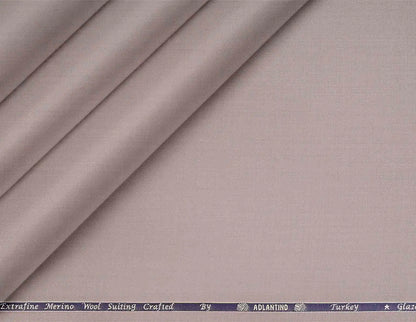 Super 130’s Extrafine Merino Wool Poly-Wool Suiting by Adlantino – Silver Grey Fabric for Modern Bespoke Menswear.