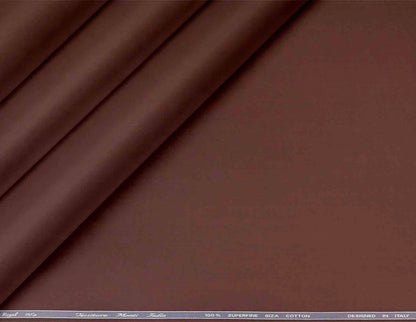 Chocolate Brown Superfine Giza Cotton Super 70’s Regal by Tessitura Monti