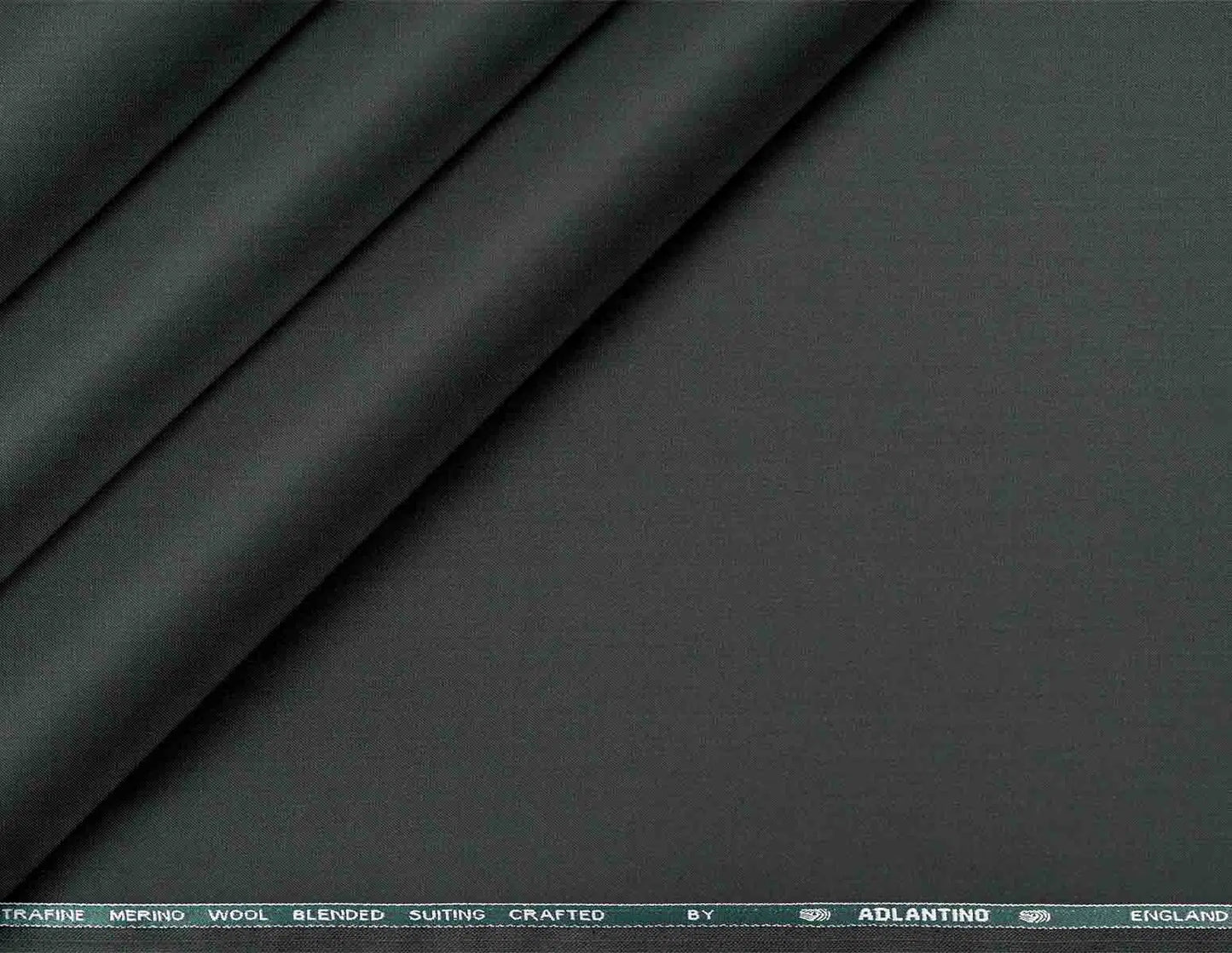 Adlantino Super 90’s Extrafine Merino Poly Wool Smoke Grey Plain Micro Suiting Fabric for Jodhpuris, Jackets, Suits & Trousers