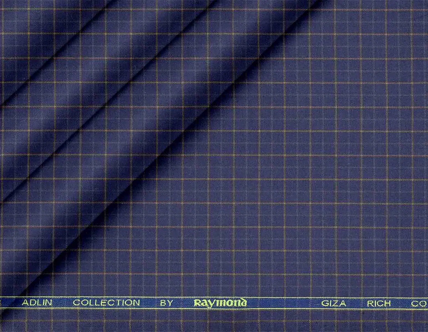 Ross Adlin Collection by Raymond – Giza Rich Cotton Navy Check Shirting Fabric