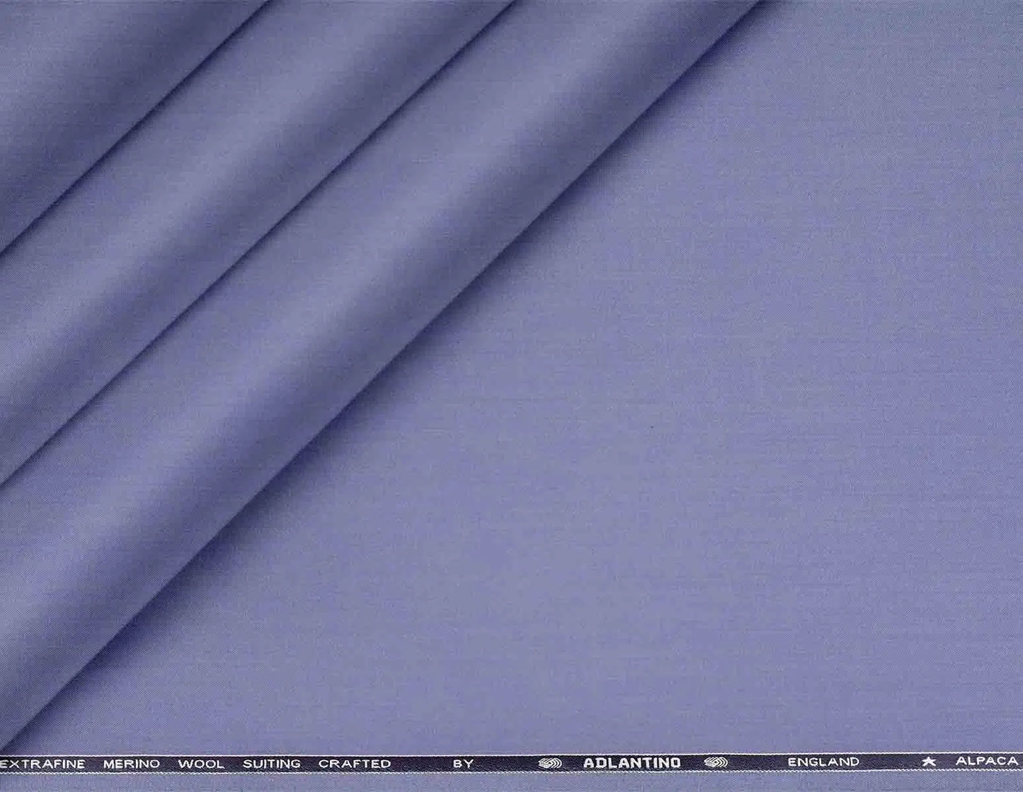 "Alpaca Super 110’s Extrafine Merino Wool Sky Blue Plain Suiting"