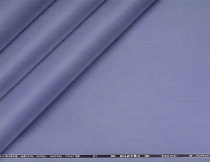 "Alpaca Super 110’s Extrafine Merino Wool Sky Blue Plain Suiting"