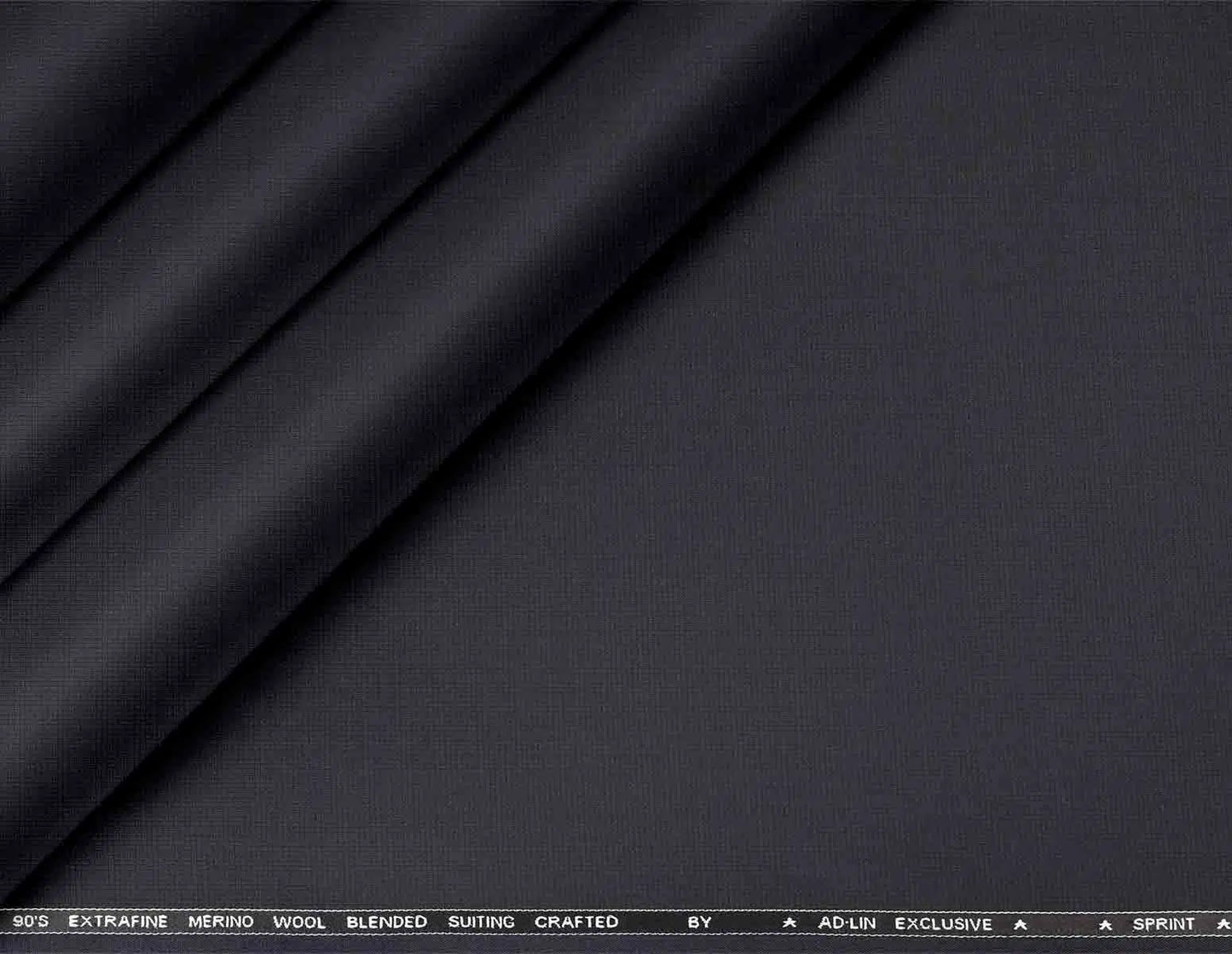 Steel Grey Super 90’s Extrafine Merino Poly Wool Micro Checks Suiting Fabric for Modern Menswear