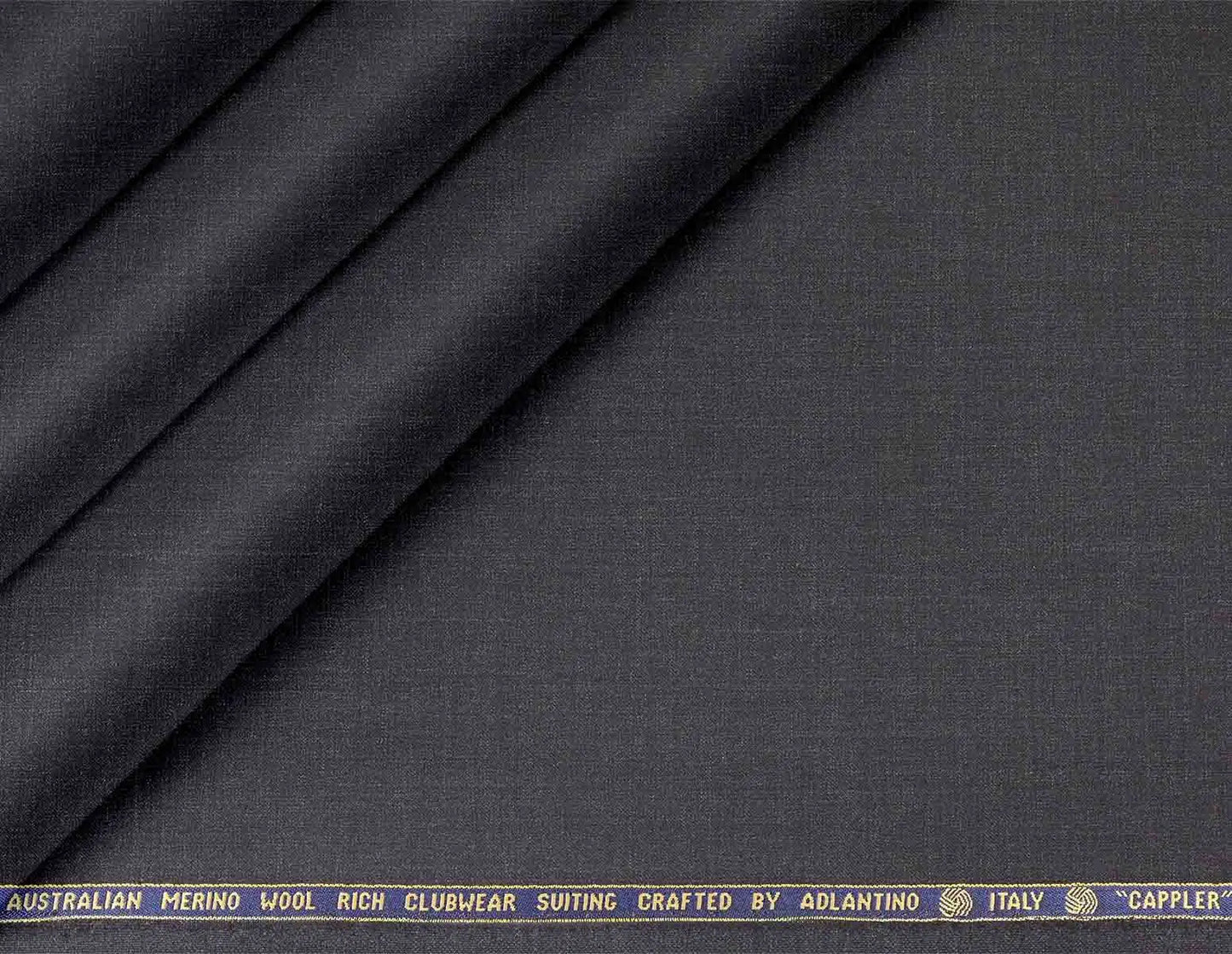 Super 130’s Australian Merino Wool Rich Clubwear Suiting – Charcoal Steel Grey Poly-Wool Fabric for Jodhpuri, Koti, Jackets, Suits & Pants