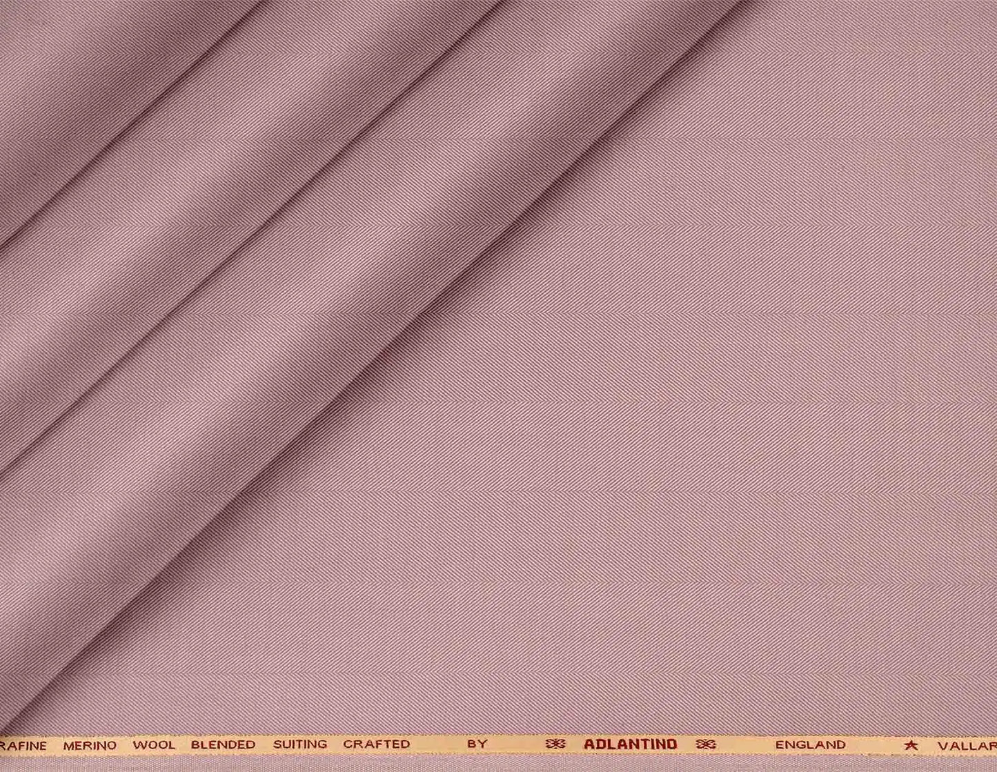 Blush Herringbone Poly Wool Super 90’s Extrafine Merino Wool Blended Suiting