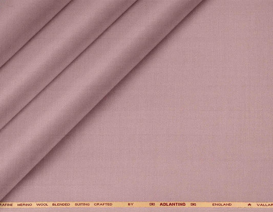 Blush Herringbone Poly Wool Super 90’s Extrafine Merino Wool Blended Suiting