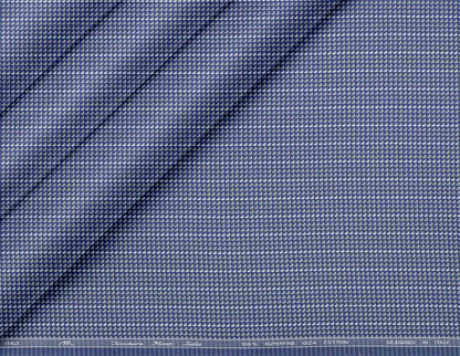 Tessitura Monti India 100% Superfine Giza Cotton – Cornflower Blue Dobby Micro Dots