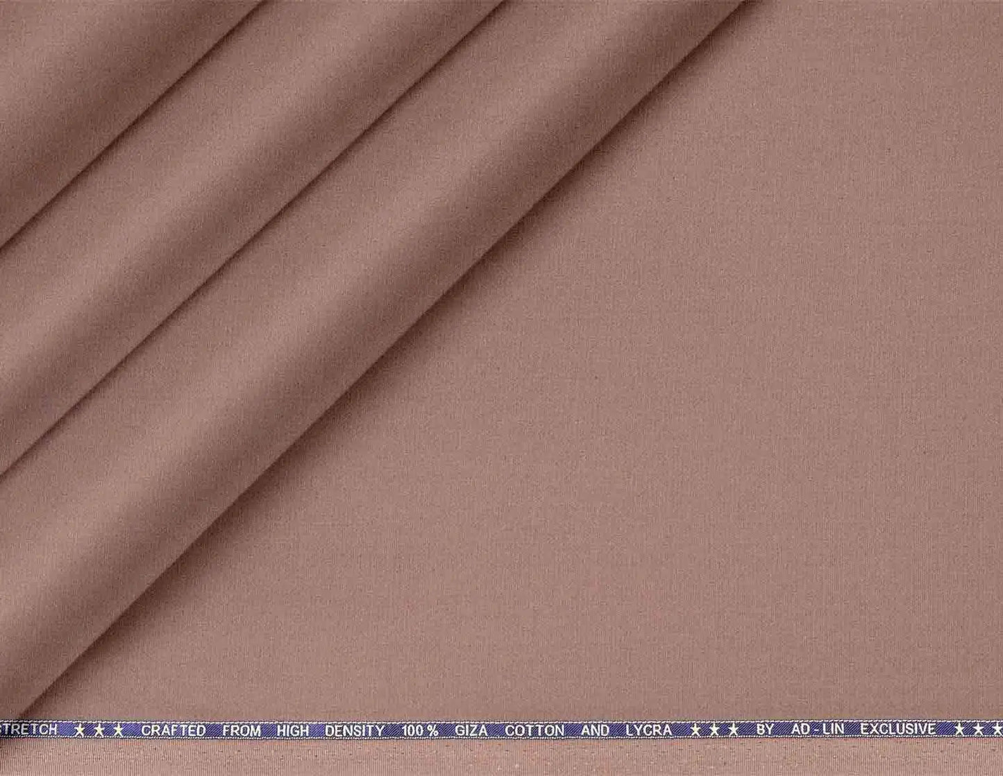 Warm Cocoa Mold Stretch High Density Giza Cotton Lycra Lining Fabric for Modern Menswear