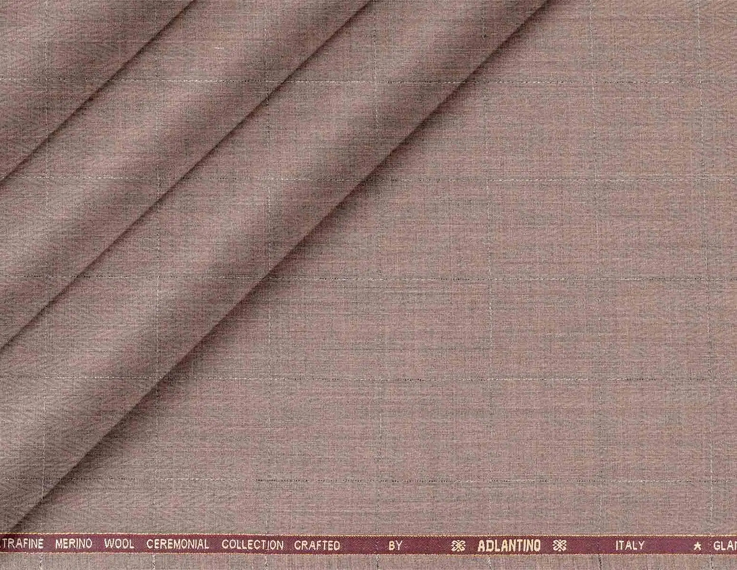 Sand Check Poly Wool Super 140’s Extrafine Merino Wool Ceremonial Suiting