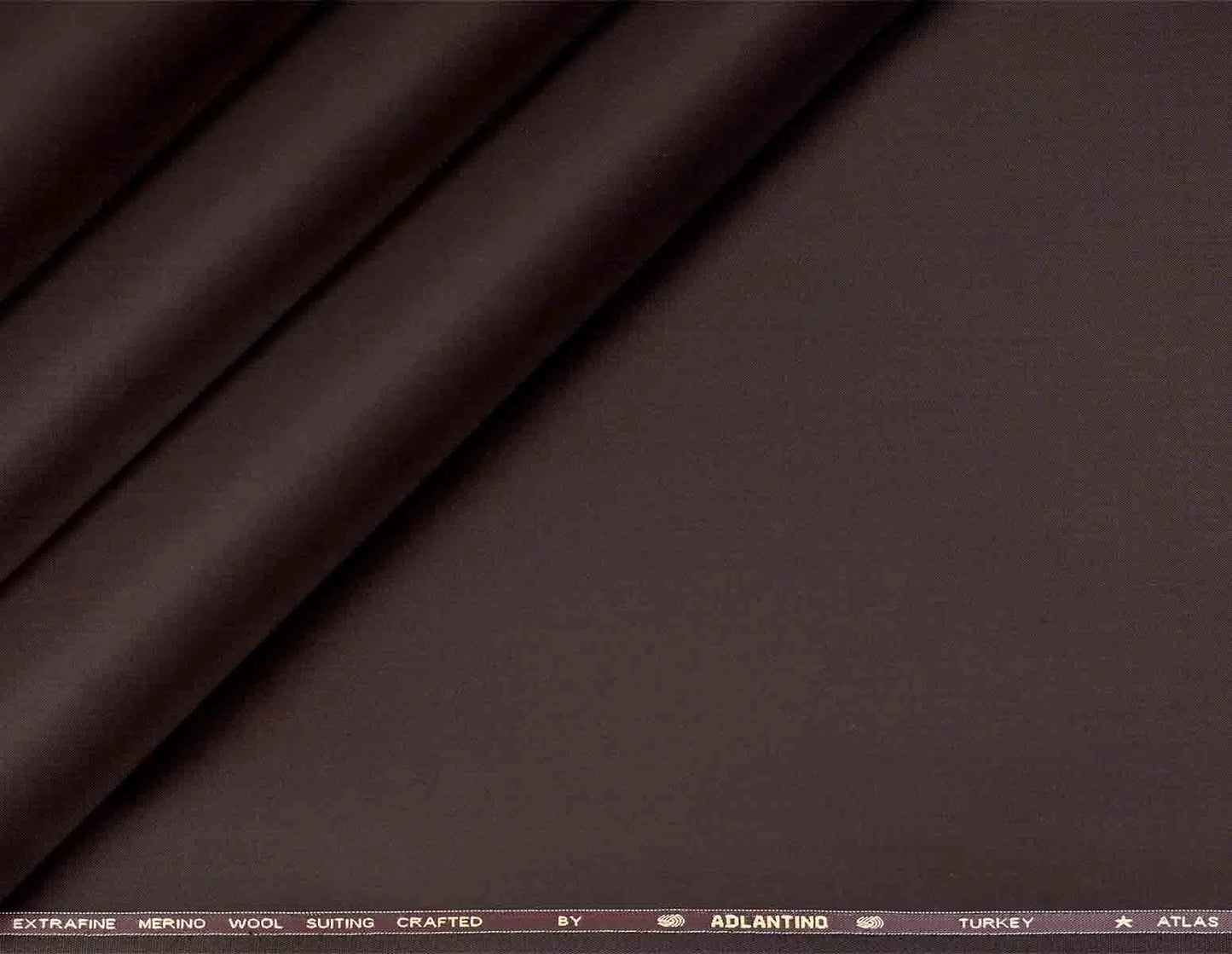 Rich Mocha Super 100’s Poly-Wool Suiting Fabric for Modern Menswear