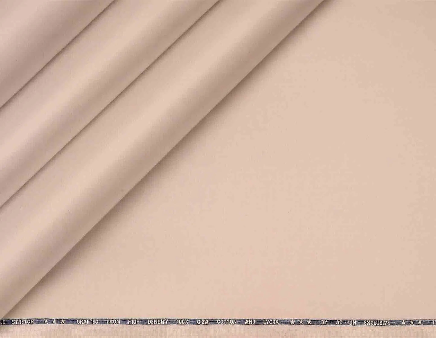 Soft Latte Mold Stretch High Density Giza Cotton Lycra Lining Fabric for Modern Menswear