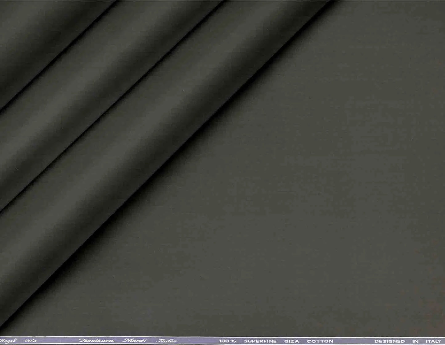 Charcoal Superfine Giza Cotton Super 70’s Regal by Tessitura Monti