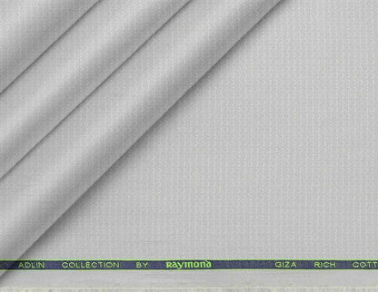 Ross Adlin Collection Giza Rich Cotton – Light Silver Dobby Micro-Structured Fabric