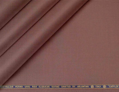 Super 130’s Australian Merino Wool Rich Clubwear Suiting – Warm Mocha Rose Poly-Wool Fabric for Jodhpuri, Koti, Jackets, Suits & Pants