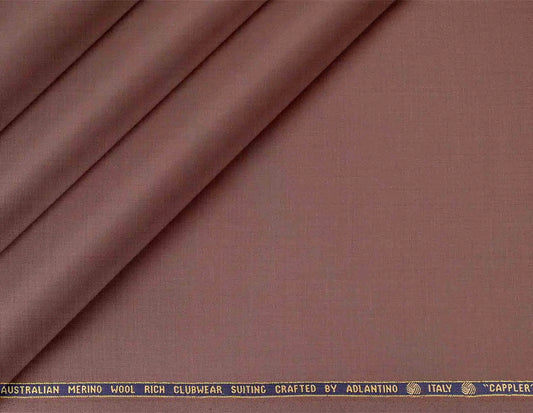 Super 130’s Australian Merino Wool Rich Clubwear Suiting – Warm Mocha Rose Poly-Wool Fabric for Jodhpuri, Koti, Jackets, Suits & Pants