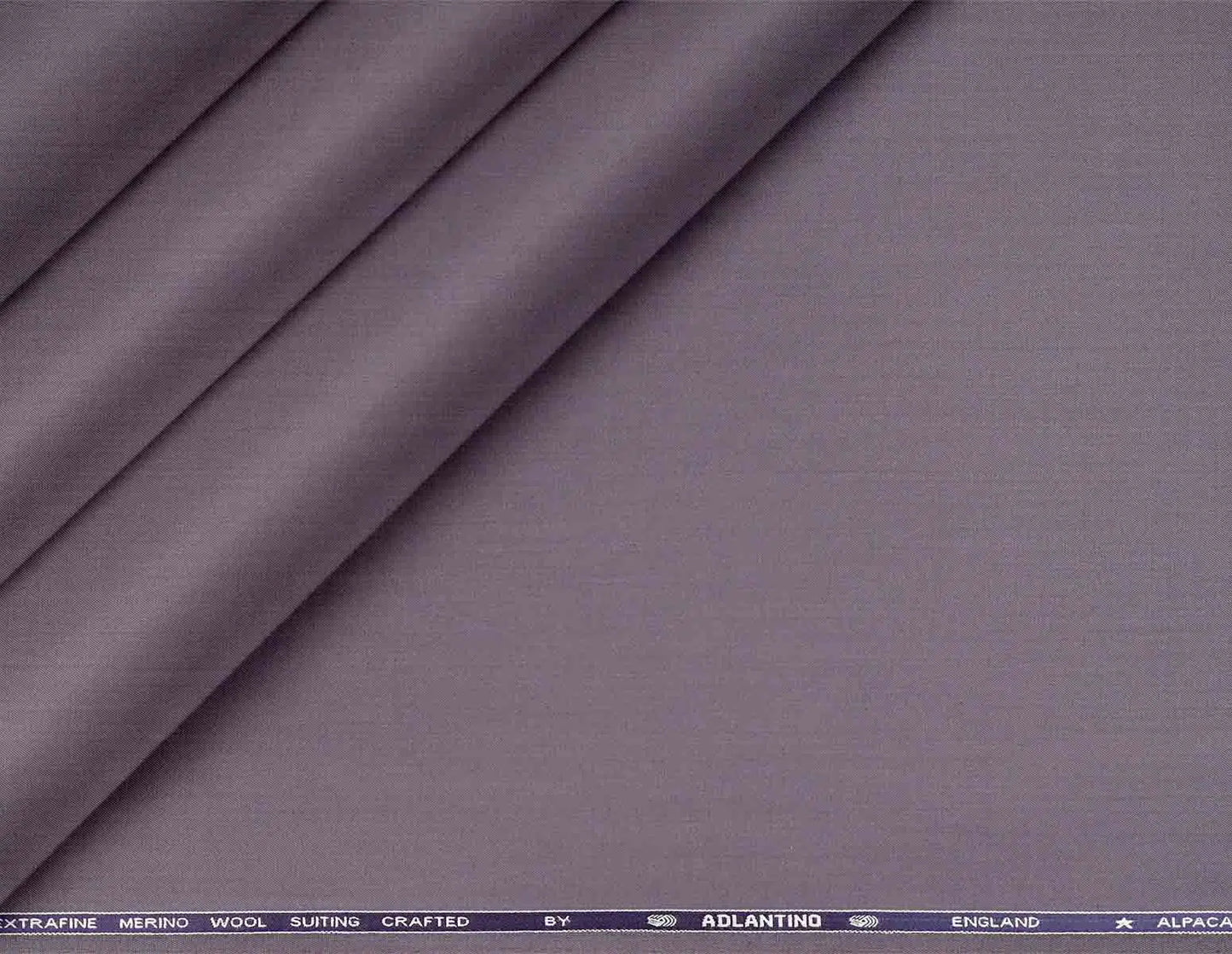 "Super 110’s Extrafine Merino Wool Misty Lavender Plain Suiting by Adlantino"