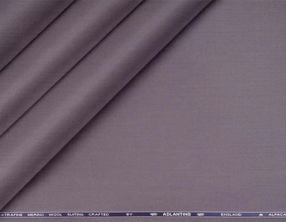 "Super 110’s Extrafine Merino Wool Misty Lavender Plain Suiting by Adlantino"