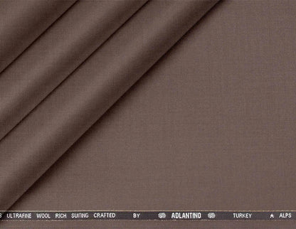 Coffee Brown Super 140’s Ultrafine Wool Rich Suiting Fabric